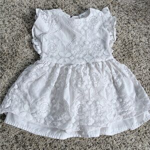 Carter's Elegant White Lace Dress